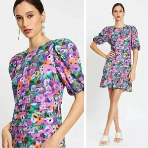 Never Fully Dressed Monaco Floral Mini Dress Preppy Wedding Resortwear Vacation